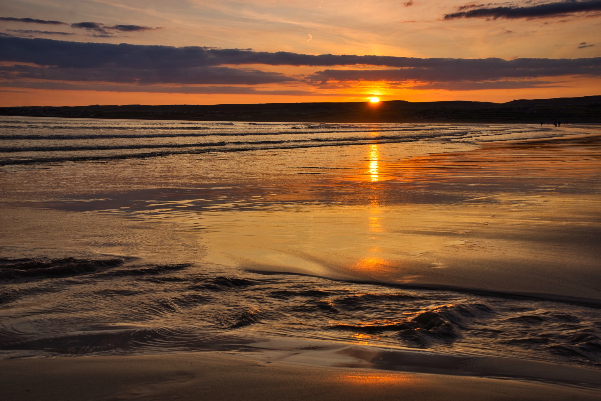 Sunset over the beach at Lahinch